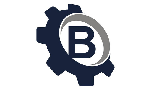 齿轮徽标字母 B