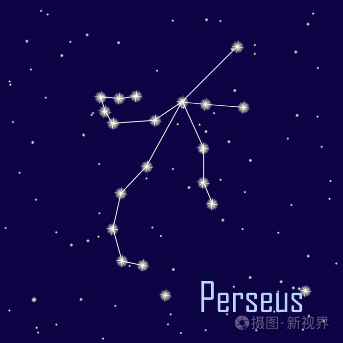 夜空中的英仙座星