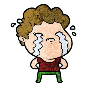 简笔画小人物卡通哭表情包图片