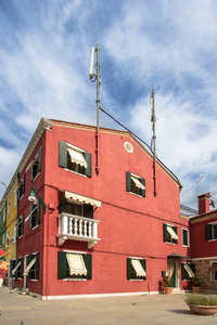 五颜六色的房子在布拉诺, 威尼斯