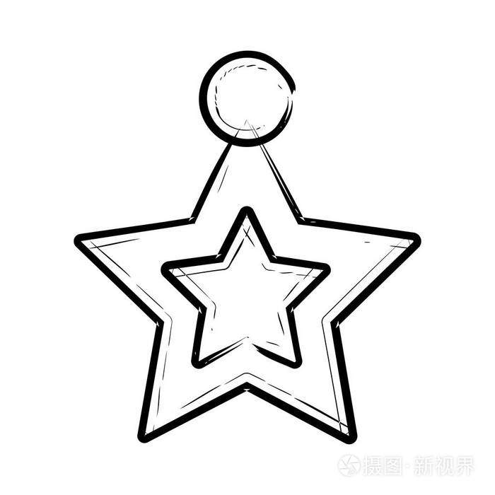 星形饰品手绘矢量图标插画-正版商用图片03ular-摄图新视界