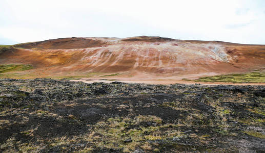 Krafla 火山的区域在冰岛