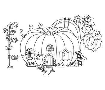 矢量南瓜屋照片