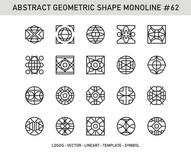 现代抽象几何形状单一集