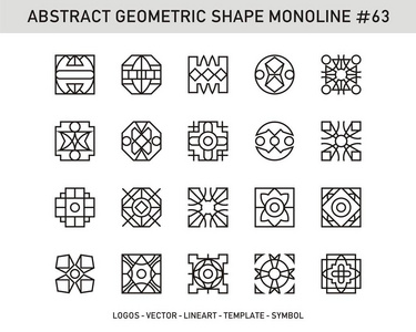 现代抽象几何形状单一集