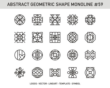 现代抽象几何形状单一集