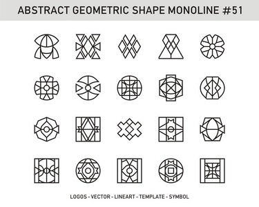 现代抽象几何形状单一集