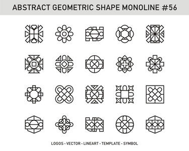 现代抽象几何形状单一集