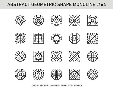 现代抽象几何形状单一集