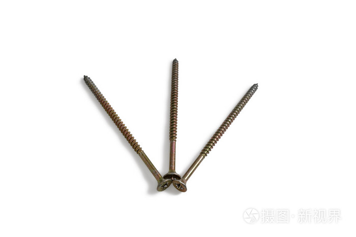 长螺丝特写孤立