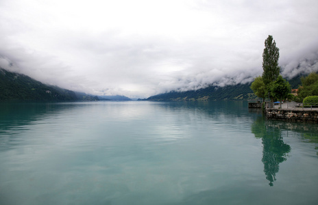 冥想景观的布里恩茨湖，瑞士