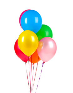 ljusa ballonger isolerad p vit明亮气球上白色隔离