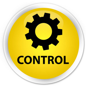 控件 设置图标 高级黄色圆形按钮