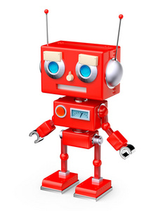 红色复古机器人