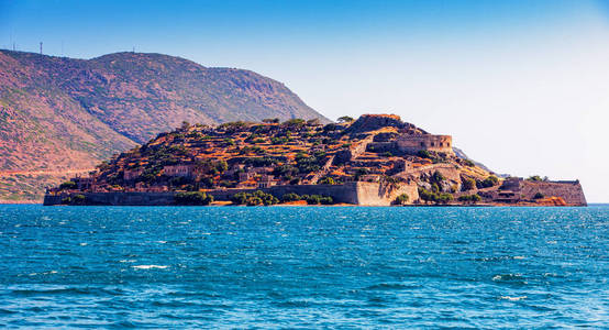 spinalonga，克里特岛，希腊的小岛