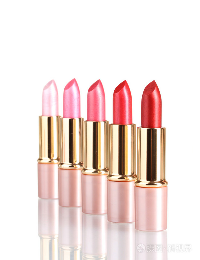 美丽口红隔离在白色