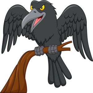 在墓碑上的乌鸦图片