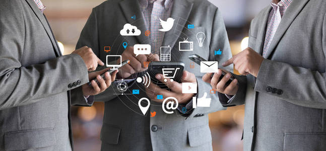 网络聊天交流在线社交媒体社交网络照片