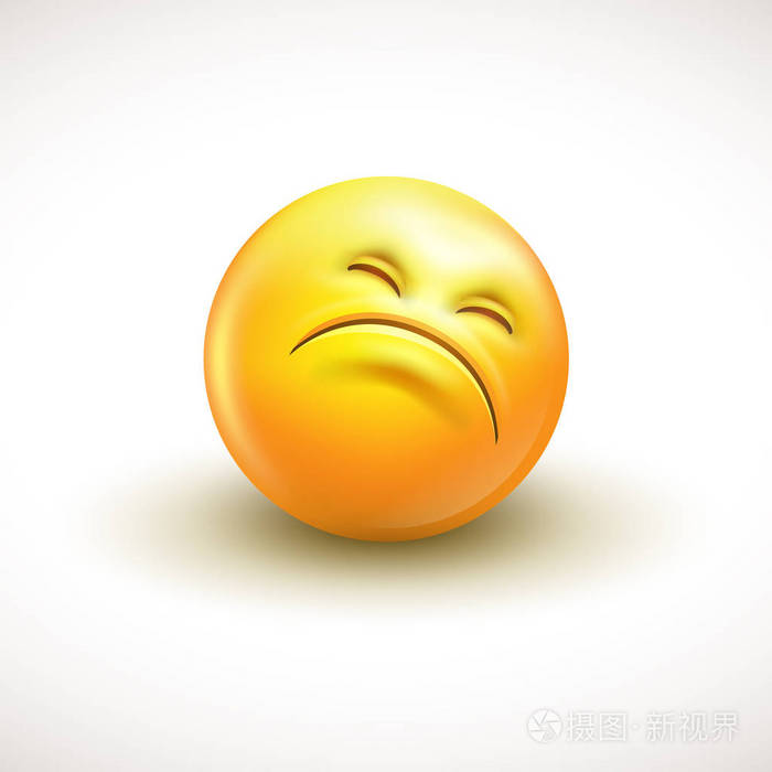 可爱的好奇表情符号emoji表情矢量插图