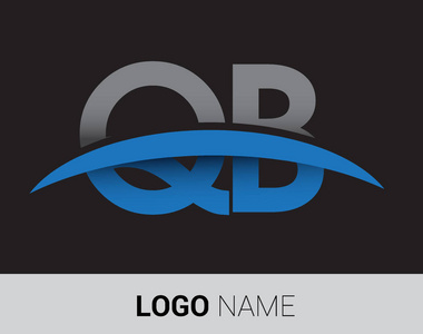 qbt 字母徽标, 初始徽标标识为您的企业和公司