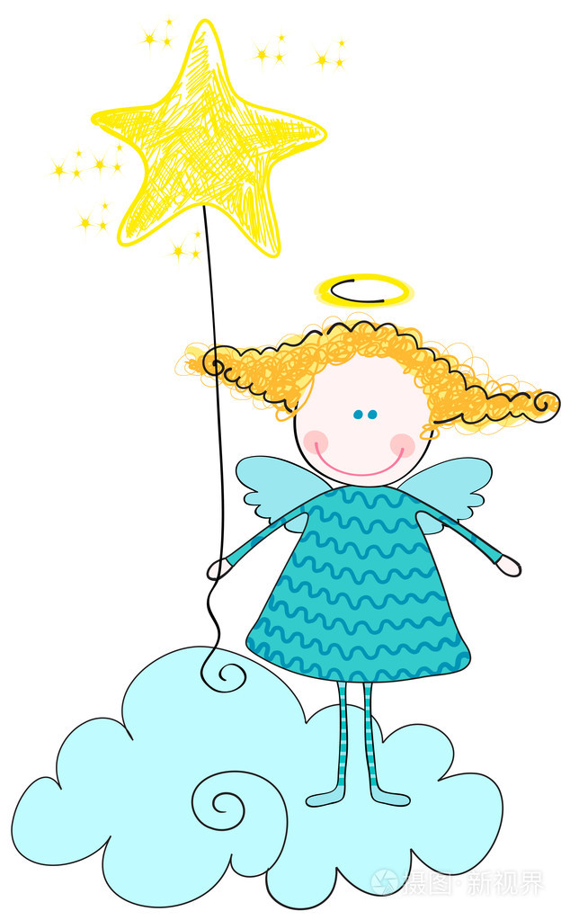 持有一颗星的可爱天使