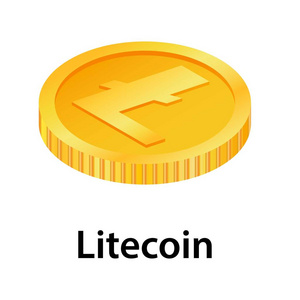 Litecoin 图标, 等距样式