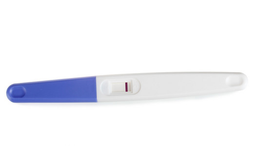 孤立在白色的怀孕测试