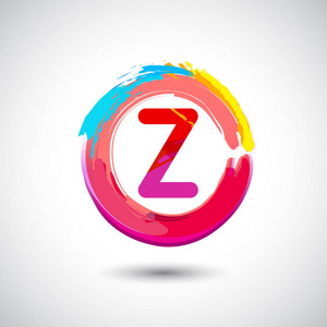 z字母彩色徽标图片
