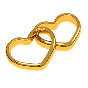 结婚戒指形状的心