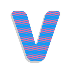 字母 v 符号设计模板元素.矢量.霓虹灯蓝色图标无线照片