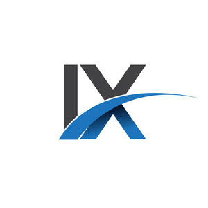 ix 字母徽标, 初始徽标标识为您的企业和公司
