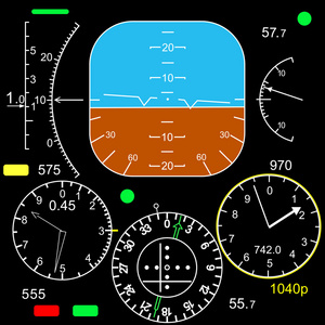 飞机驾驶舱面板在飞机驾驶舱控制面板照片