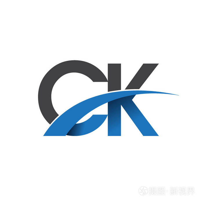 ck字母徽标初始徽标标识为您的企业和公司