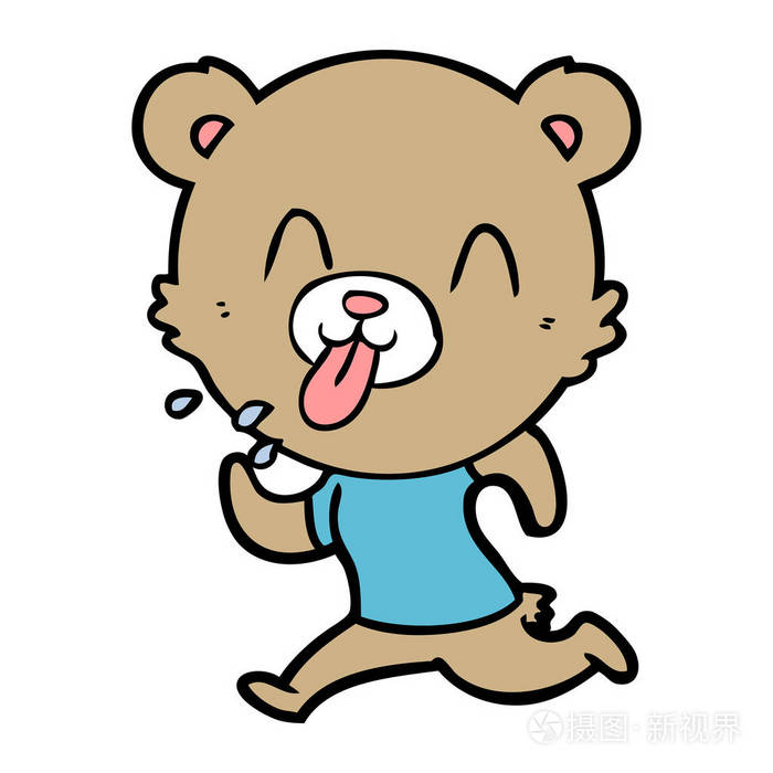 熊卡通人物的矢量插图