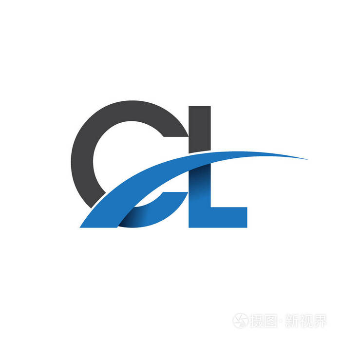 cl字母徽标您的企业和公司的初始徽标标识