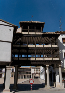 拱的市长广场从 tembleque，西班牙