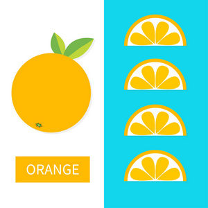 橙色水果图标集