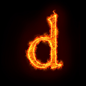 消防字母，小写字母 d