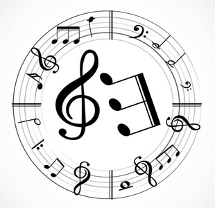 用不同的音乐符号音符照片