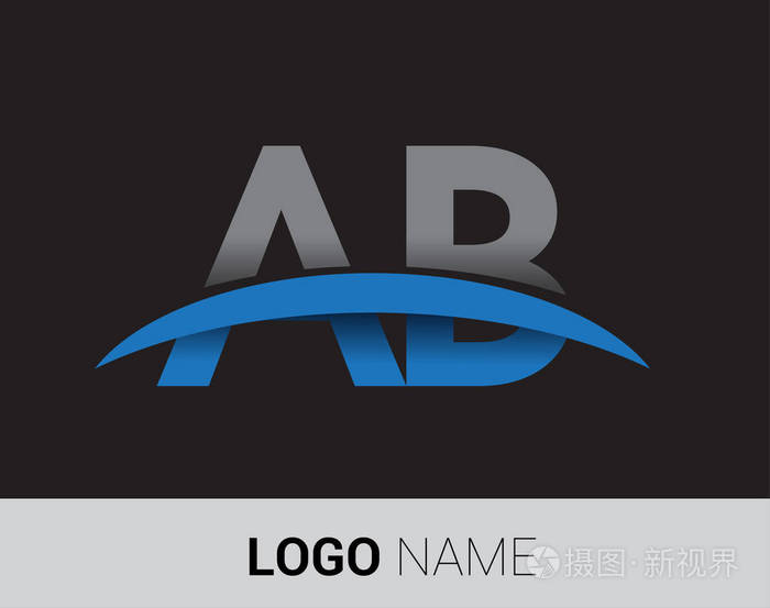 ab字母徽标初始徽标标识为您的企业和公司
