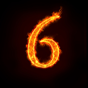 火数字 6照片