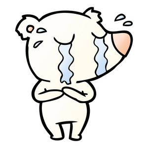 动画片哭泣的北极熊