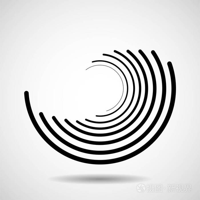 抽象技术螺旋圈, 几何标识, 矢量