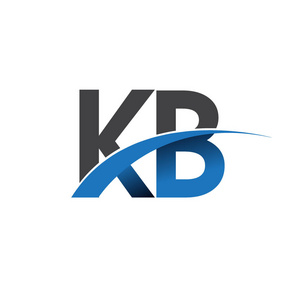 kb 字母徽标, 您的企业和公司的初始徽标标识