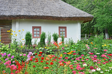 花床和古代小屋