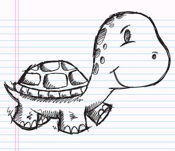 笔记本涂鸦素描龟