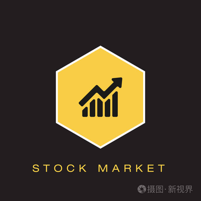 股票行情图标矢量插图