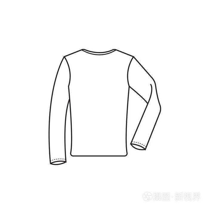 长袖t恤矢量图