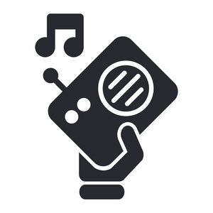 单个单选图标矢量插画照片