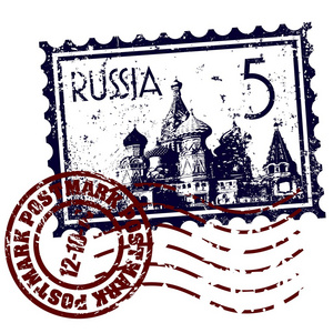 俄罗斯的单个图标矢量插画